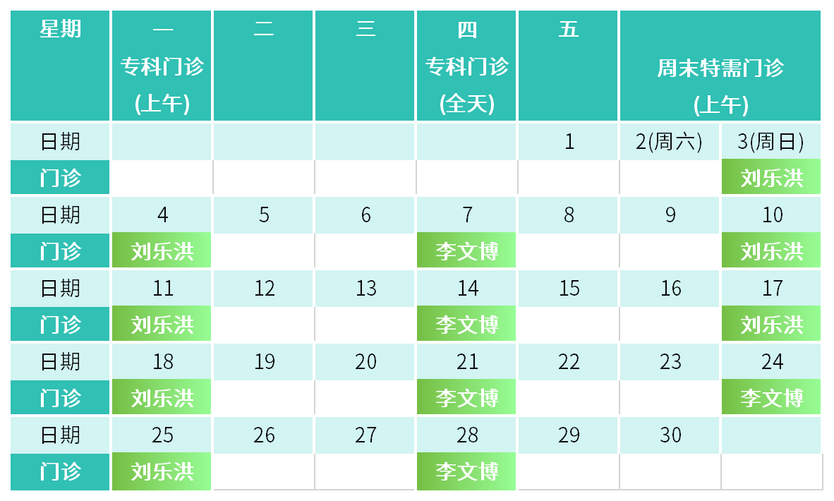 【通知】神经脊柱外科11月专科门诊安排