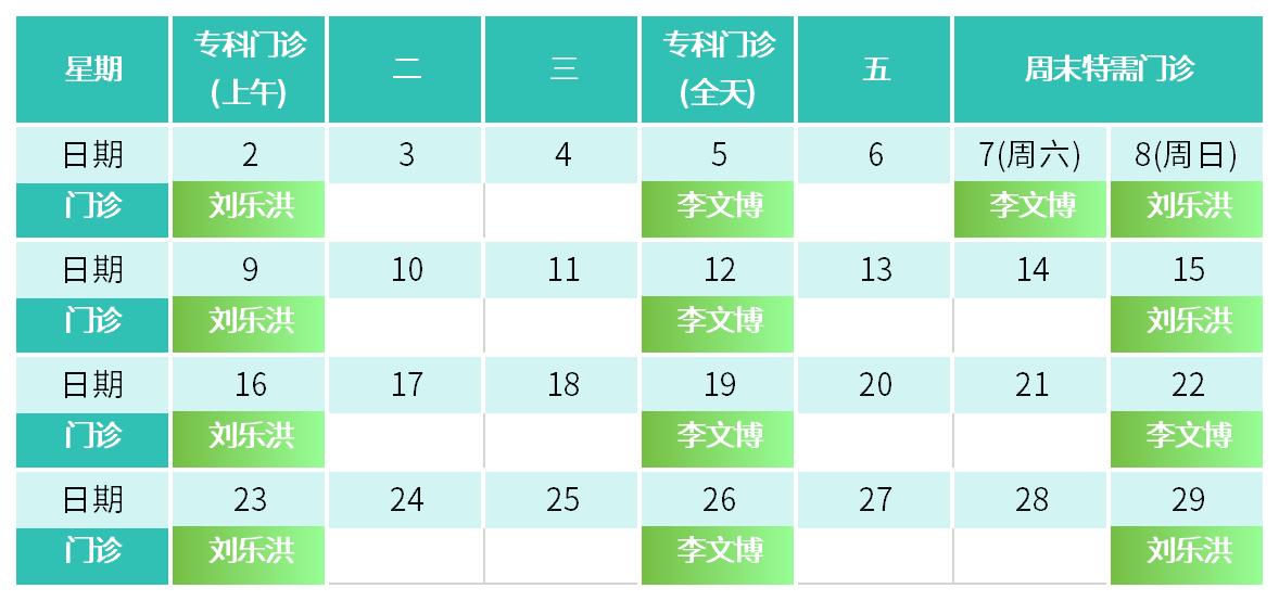 【通知】重庆三博长安医院神经脊柱外科9月专科门诊安排