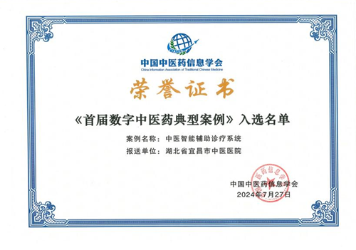 我院助力湖北省宜昌市中医医院项目入选《首届数字中医药典型案例》
