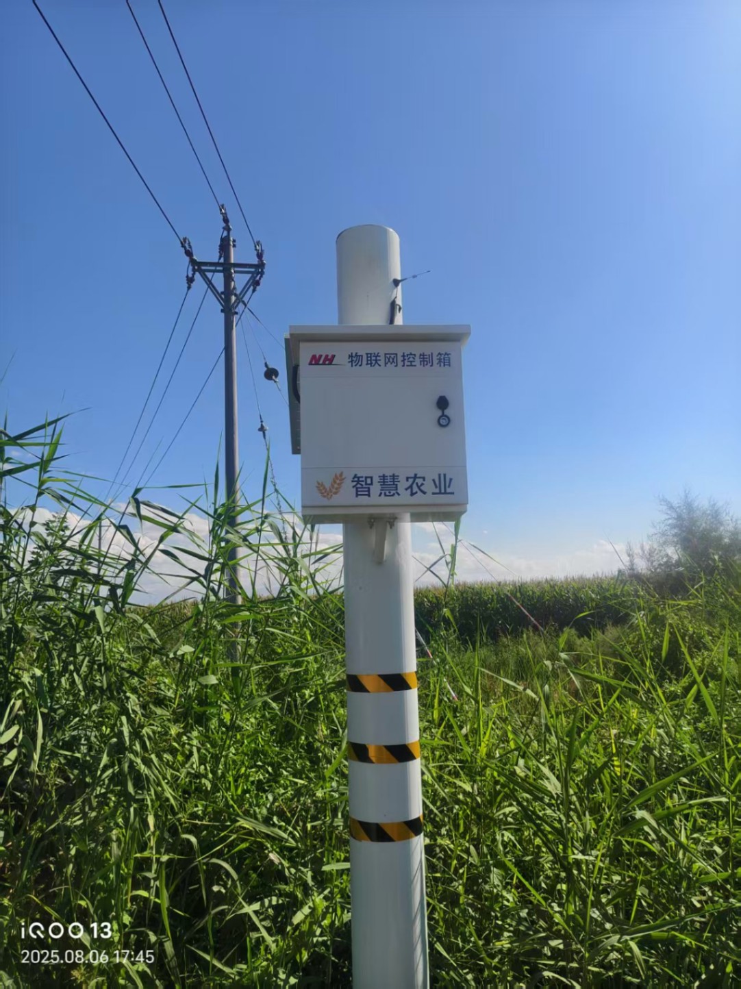 伊宁高标准农田立杆拍摄照片
