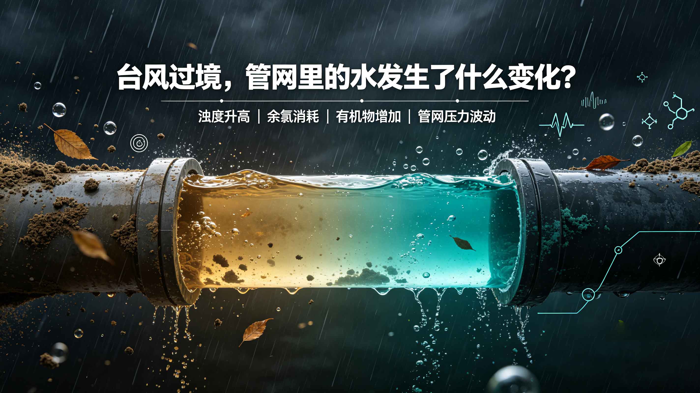 台风过境，管网里的水发生了什么变化？