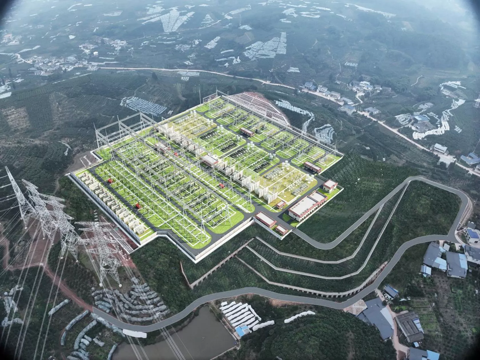成都东1000千伏变电站新建站